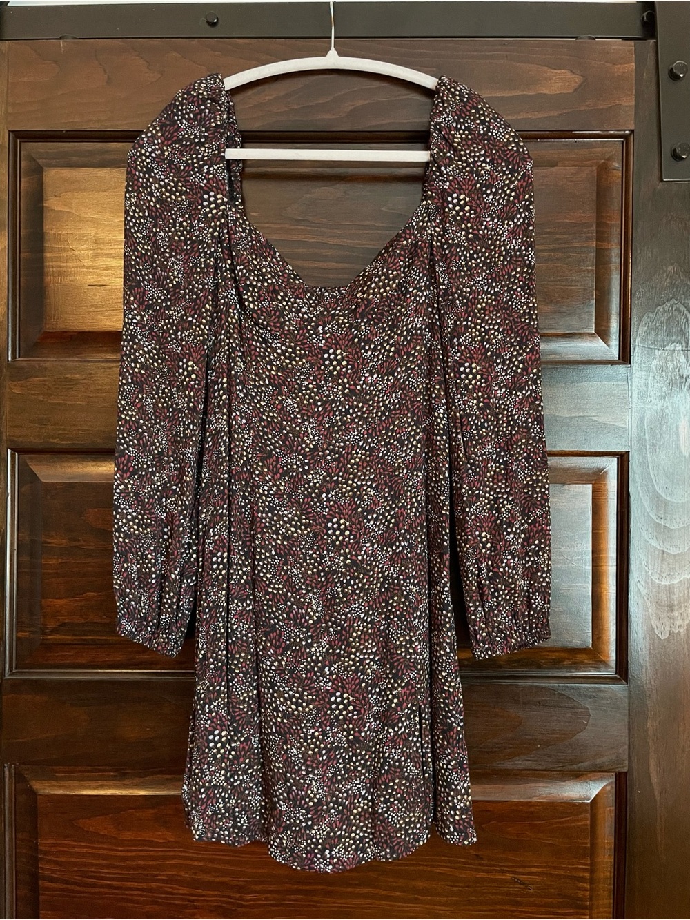 Aritzia Wilfred Novella Floral Long Sleeve Mini Dress